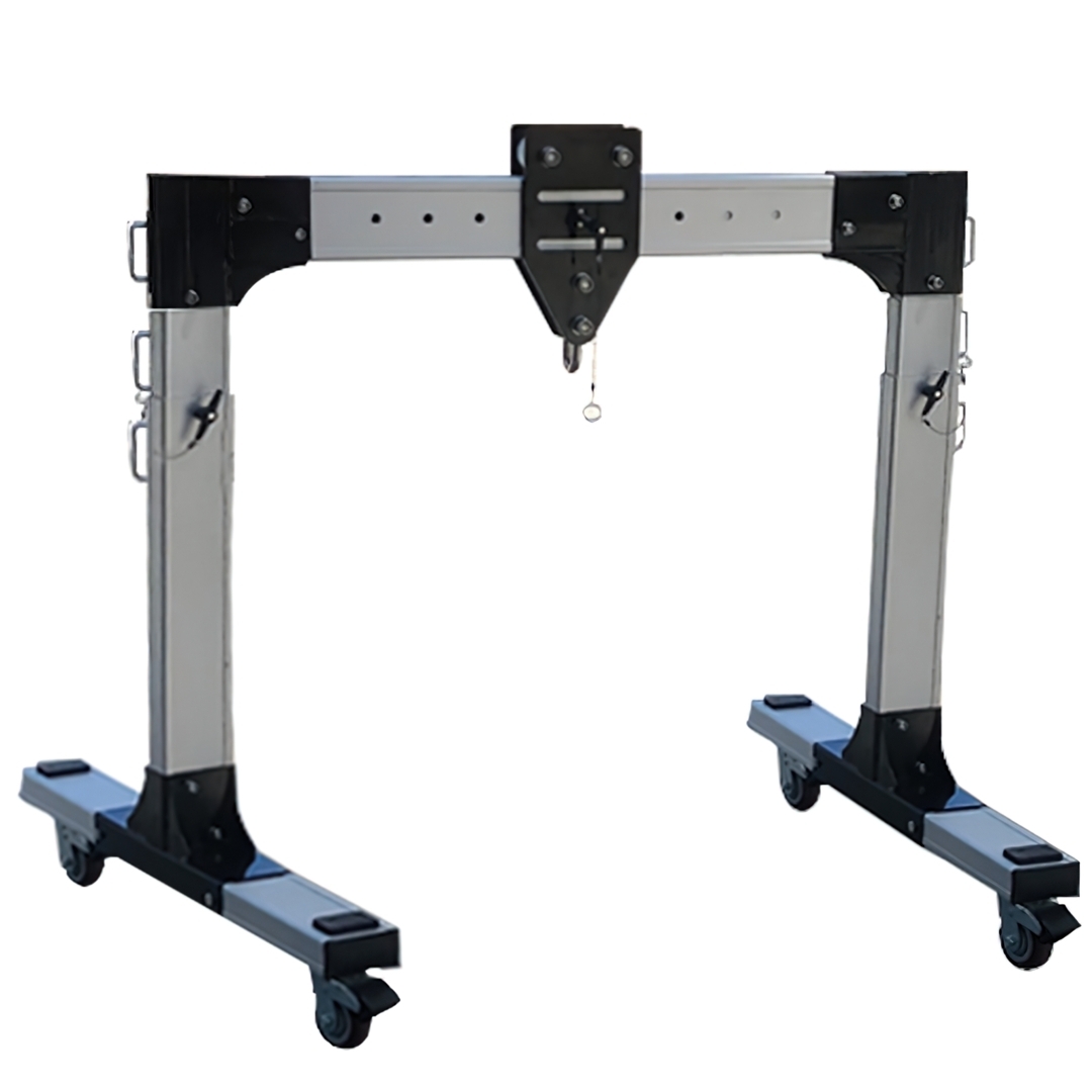 เครนยกของหนัก ปรับระดับ ประกอบเครนใช้งานได้ง่าย + รอกโซ่ มีให้เลือกหลายขนาด Crane01 kld