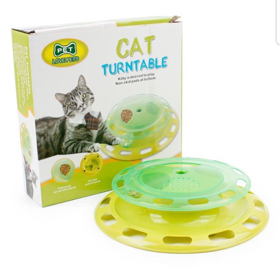 ของเล่นแมวรางบอลพร้อมที่ให้อาหาร