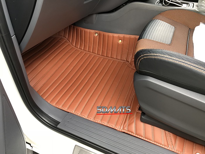 พรมปูพื้นรถยนต์ 5D FORD RANGER CAB 2012-21 พรมหนังลายตรง เกรดA (3ชิ้น) เต็มคัน(เเจ้งสีในเเชทได้นะคะ)