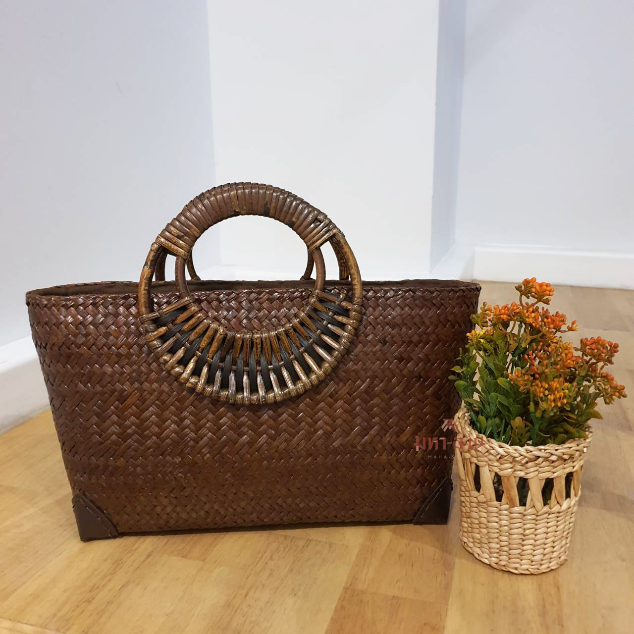 กระเป๋ากระจูด กระเป๋าหูหวาย กระเป๋าถือ กระเป๋าผ้าไทย กระเป๋าไทย 👜 คละแบบ