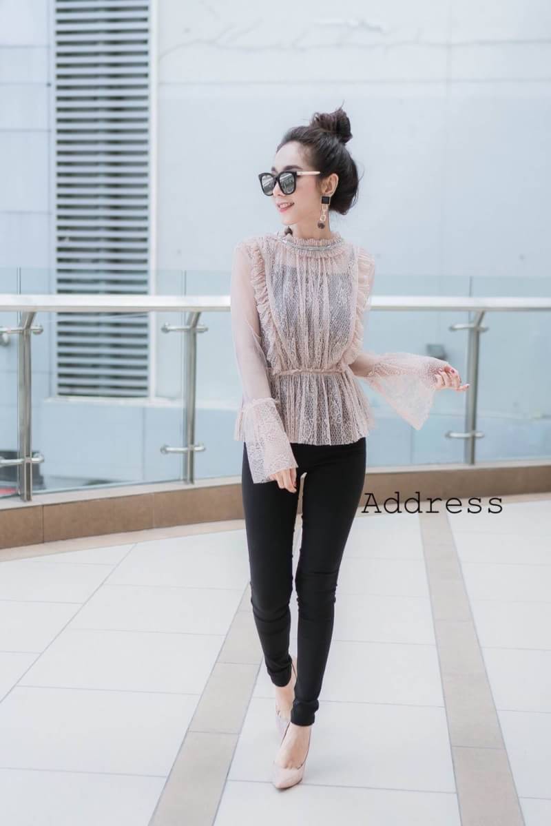 เสื้อลูกไม้แขนยาว