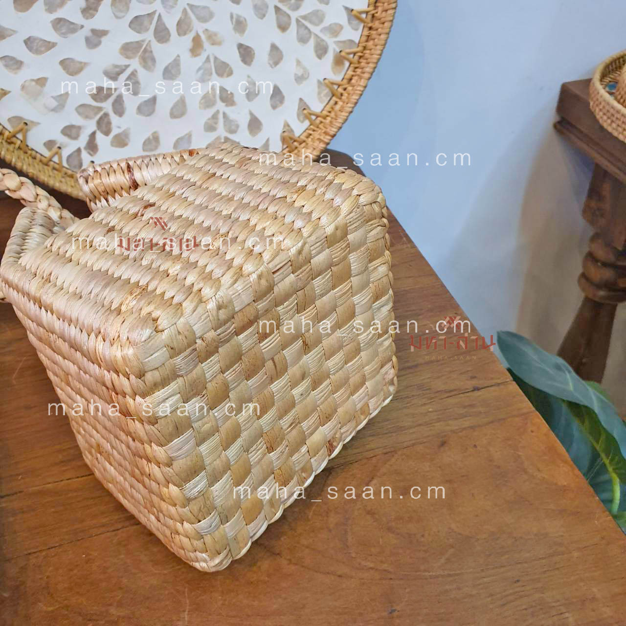 กระเป๋าผักตบชวา สาน ทรงจีบ คล้องแขน ไปคาเฟ่ ♦️