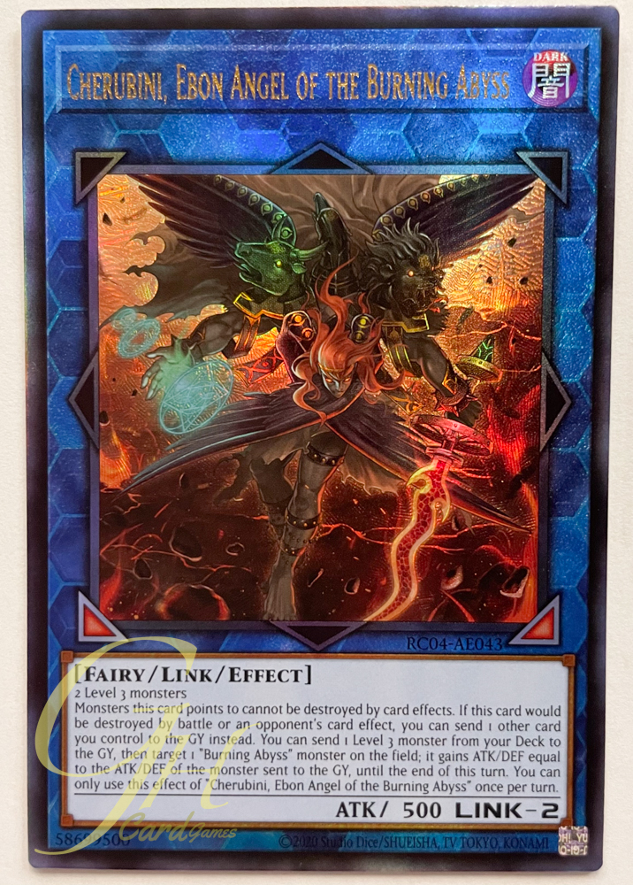 Yugioh [RC04-AE043] Cherubini, Ebon Angel of the Burning Abyss (Ultimate Rare)