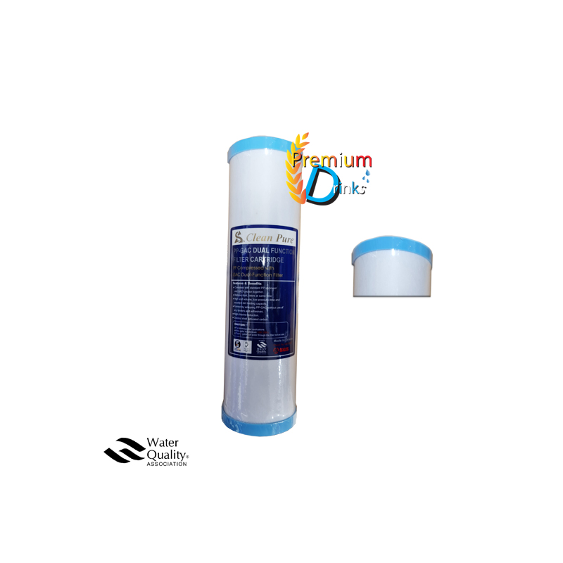 ไส้กรองน้ำ PP-GAC 10 นิ้ว ยี่ห้อ Clean pure