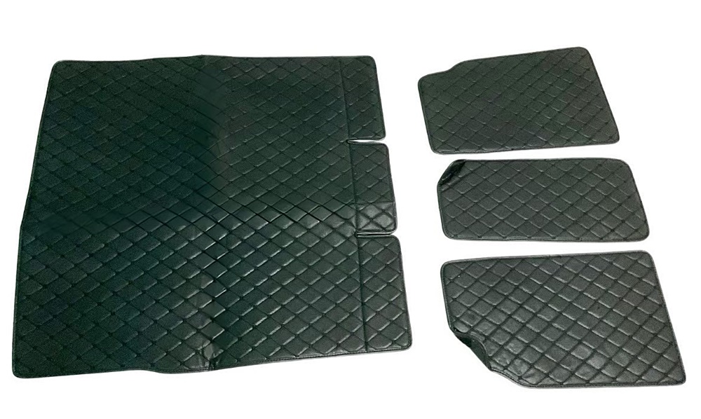 BMW X1 E84 (2009-15) พรม7D บีเอ็มดับเบิ้ลยู เอ็กซ์1 สีดำด้ายดำ เสริมใยดักฝุ่น เข้ารูป เต็มคัน