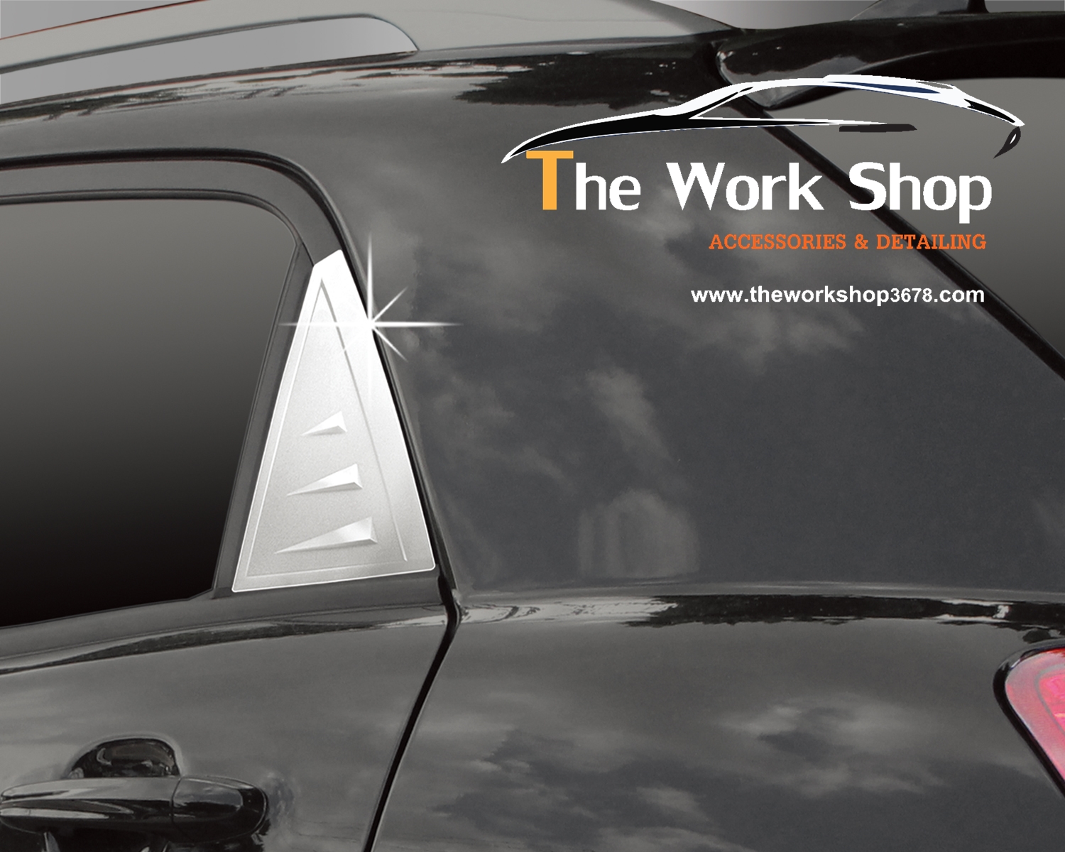 C Pillar Molding for Korando ( โครเมี่ยมแต่งขอบกระจกหลัง )