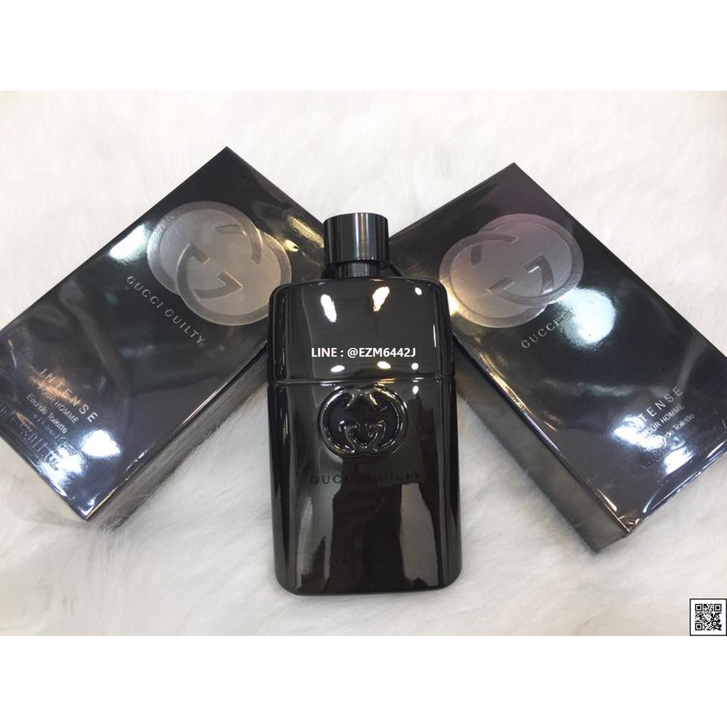 น้ำหอมแท้ GUCCI GUILTY INTENSE POUR HOMME FOR MEN EAU DE TOILETTE SPRAY 90 ML ของใหม่ กล่องซีล เหมือนกับห้าง