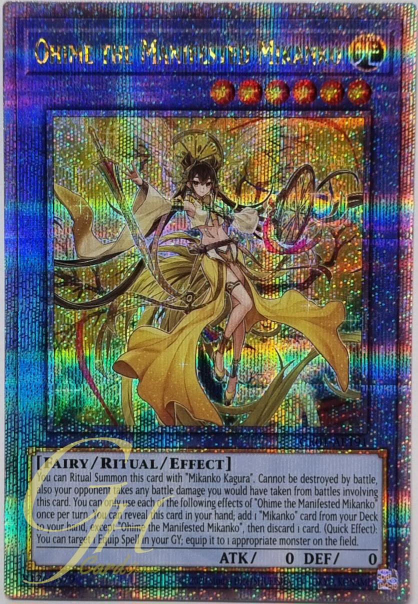 Yugioh [CR01-AE191] Ohime the Manifested Mikanko (Quarter Century Secret Rare)