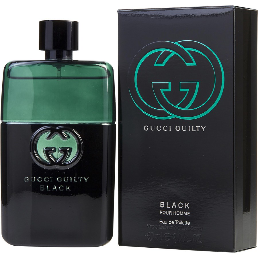 น้ำหอมแท้ GUCCI GUILTY BLACK POUR HOMME FOR MEN EAU DE TOILETTE SPRAY 90 ML ของใหม่ กล่องซีล เหมือนกับห้าง