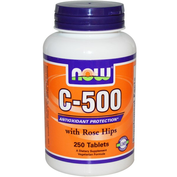 Now Foods, C-500 With Rose Hips, 250 Tablets