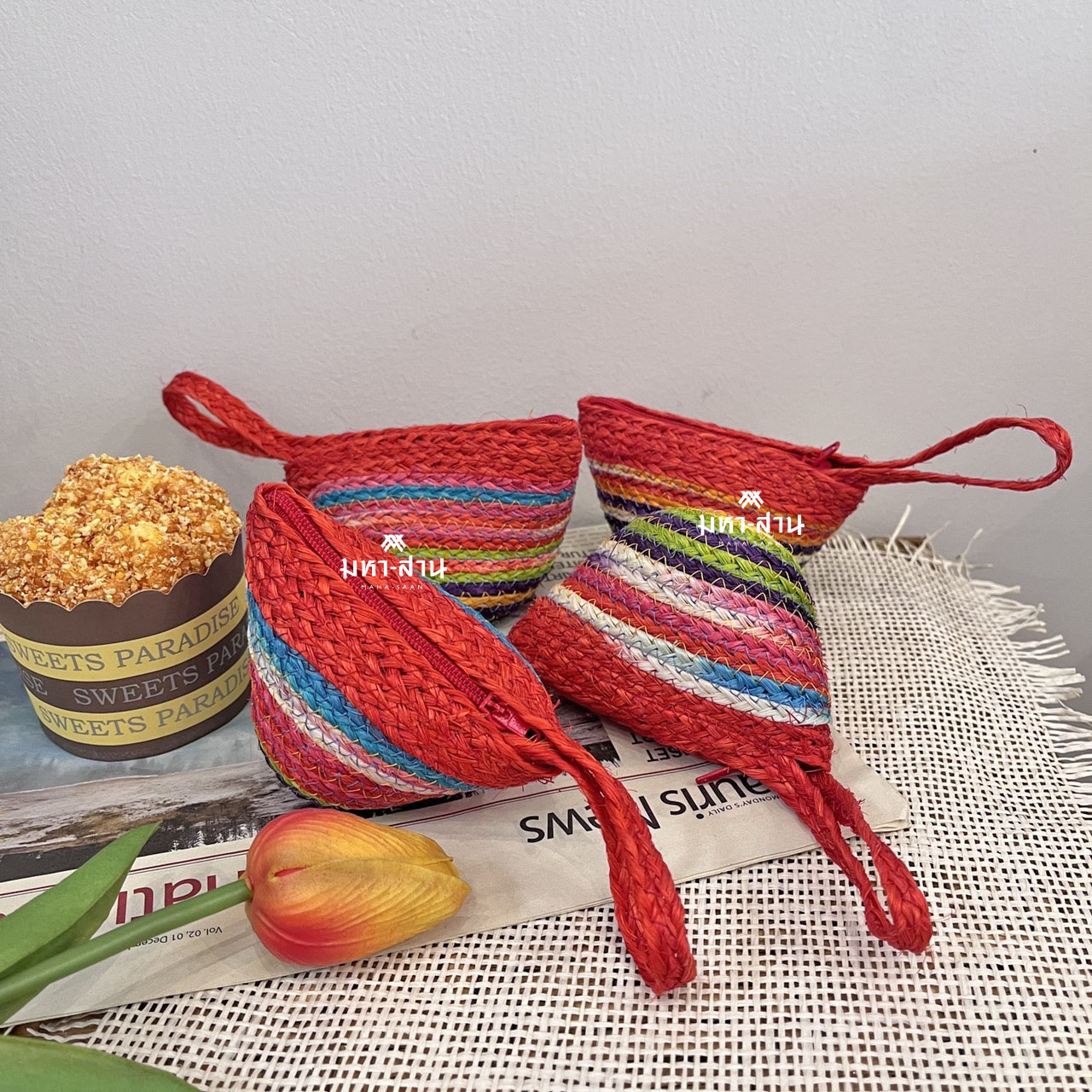 กระเป๋าป่าน กระเป๋าใส่เหรียญ กระเป๋าจิ๋ว กระเป๋าสตางค์ ของชำร่วย คละแบบ❤