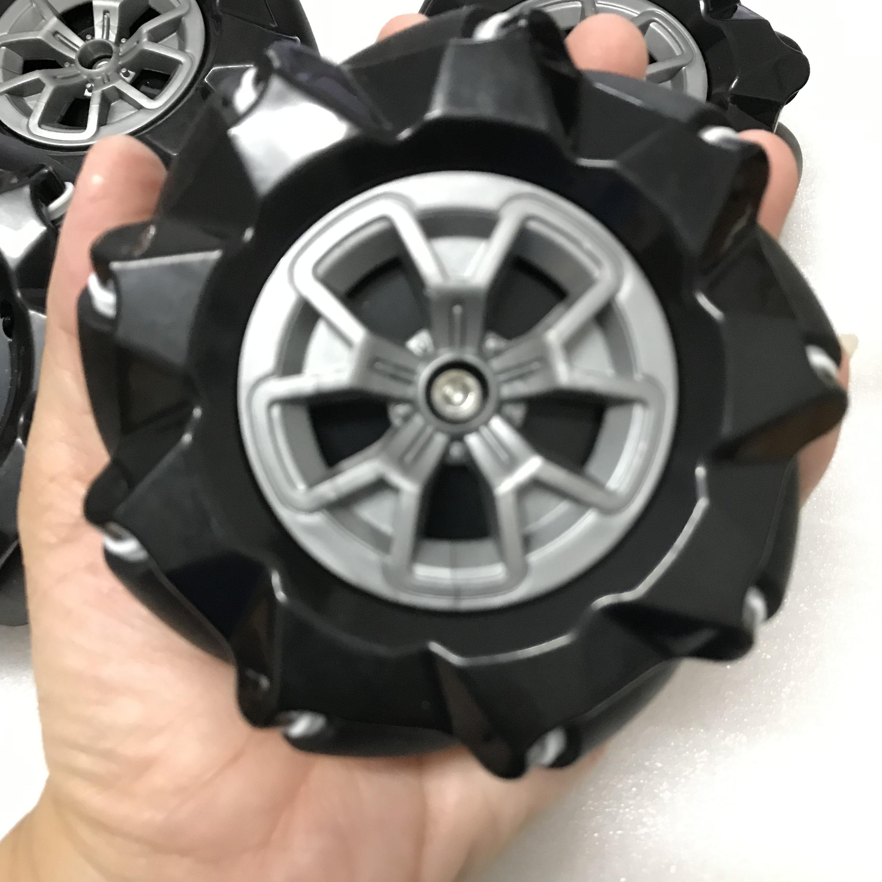 ล้อแมคคานัม Mecanum Wheel ขนาดล้อ 96 มม. wheel hub 6 มม. พร้อม Coupling 4 ตัว