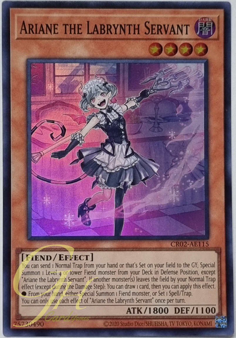 Yugioh [CR02-AE115] Ariane the Labrynth Servant (Super Rare)