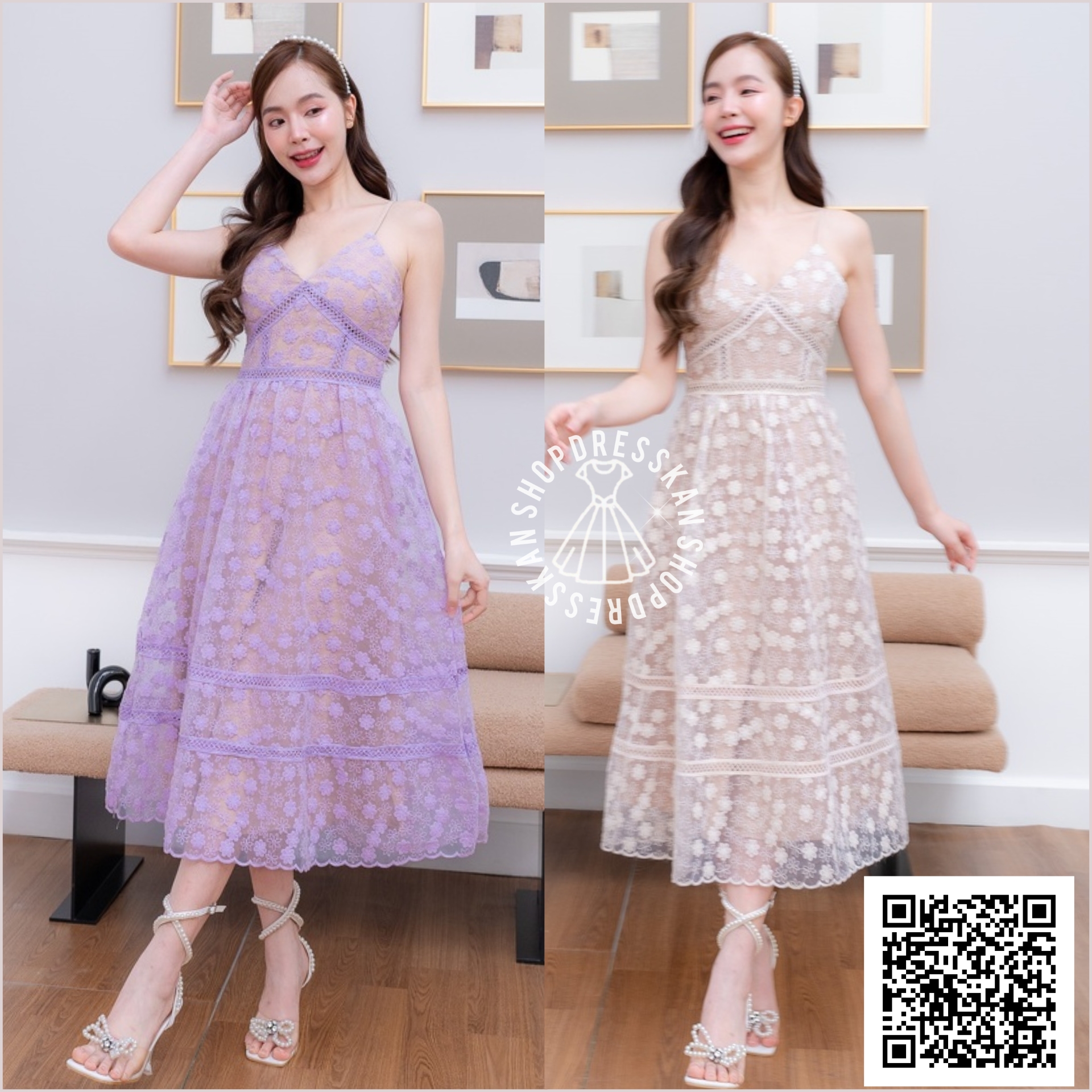 ❌หมดทุกสีทุกไซส์ค่ะ❌ :: ชุดเดรสแฟชั่นยาวงานป้ายคุณภาพ⭐[ S-M-L-XL ] :: ชุดเดรสยาวลูกไม้เนื้อดีสายเดี่ยว ดีเทลตีเกร็ดสวย กระโปรงทรงบานพริ้ว ซิปซ่อนหลัง บุซับในสีเนื้อตัดกับตัวลูกไม้สวยหรูดูดี ใส่เทึ่ยว ใส่ออกงานสวยๆ