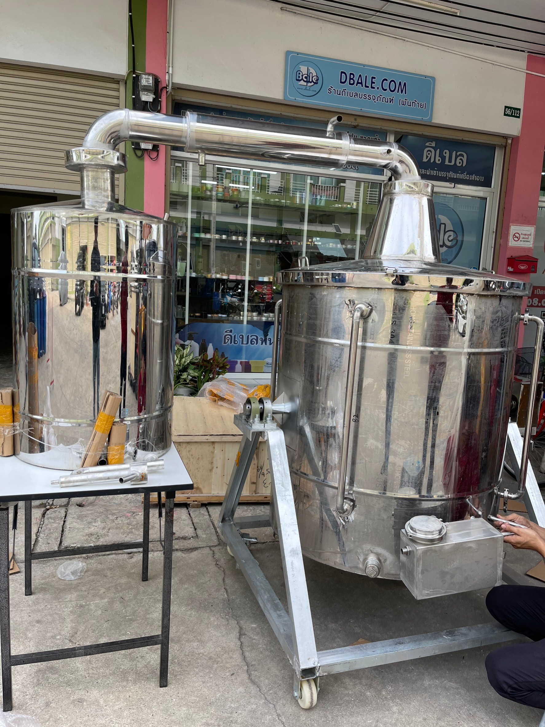 HNXS-01 หม้อกลั่นสแตนเลส 304 310/450/770/885 ลิตร