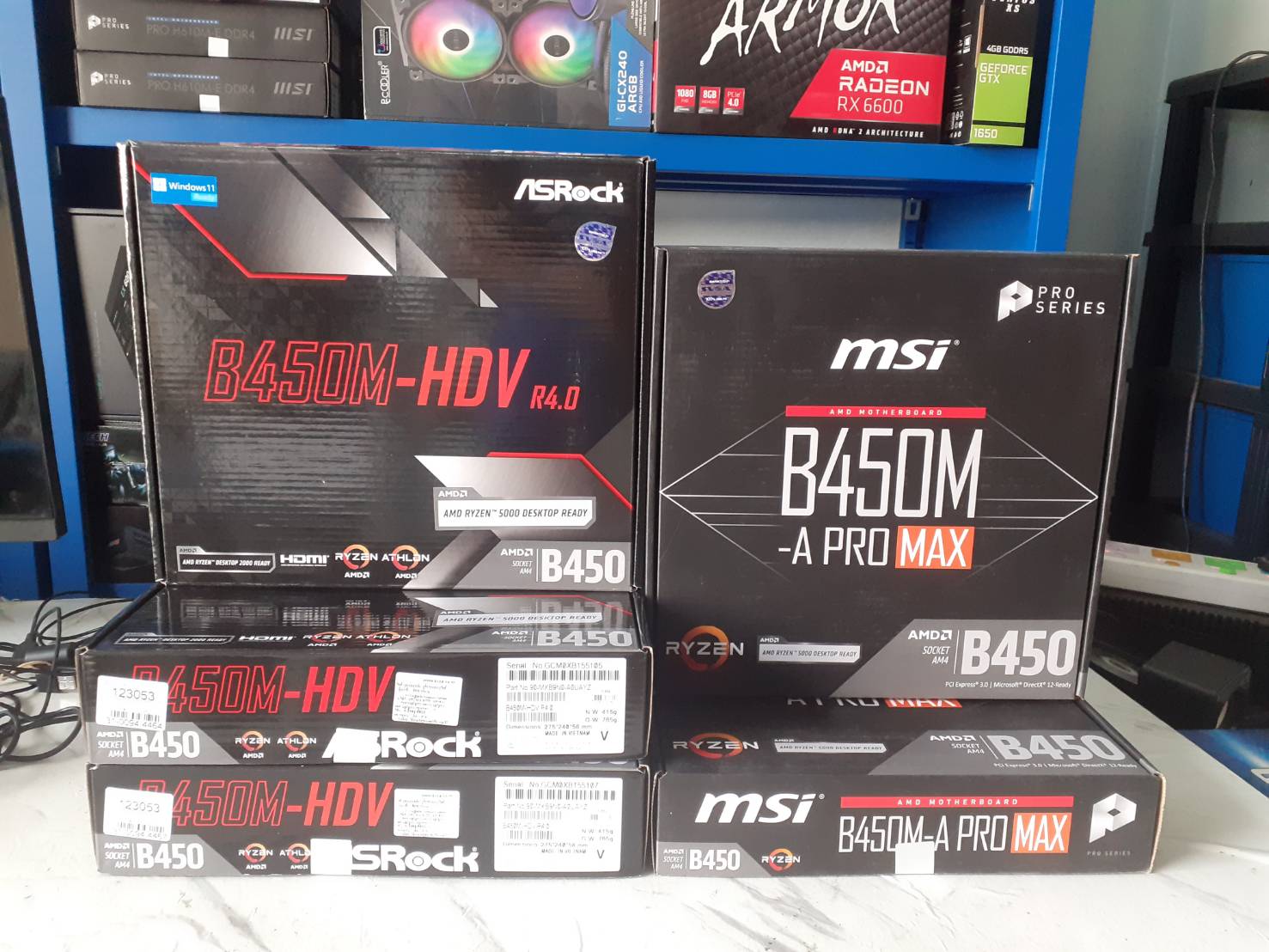 (* มือ 1) MAINBOARD AM4 B450M