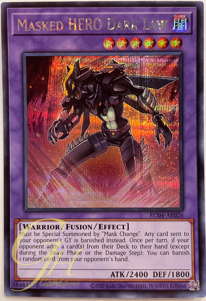Yugioh [RC04-AE026] Masked HERO Dark Law (Secret Rare)