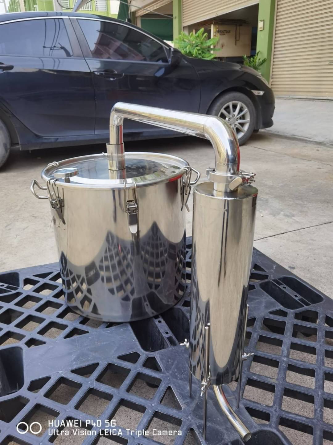 YANTAI-02 หม้อต้ม หม้อกลั่นน้ำ กลั่นไวน์ กลั่นน้ำมันหอมระเหย (ใช้กับเตาแม่เหล็กไฟฟ้าได้)