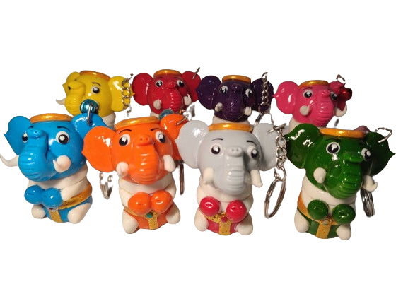 สมุนไพรหอม ในขวดยาดมพวงกุญแจ น้องช้าง