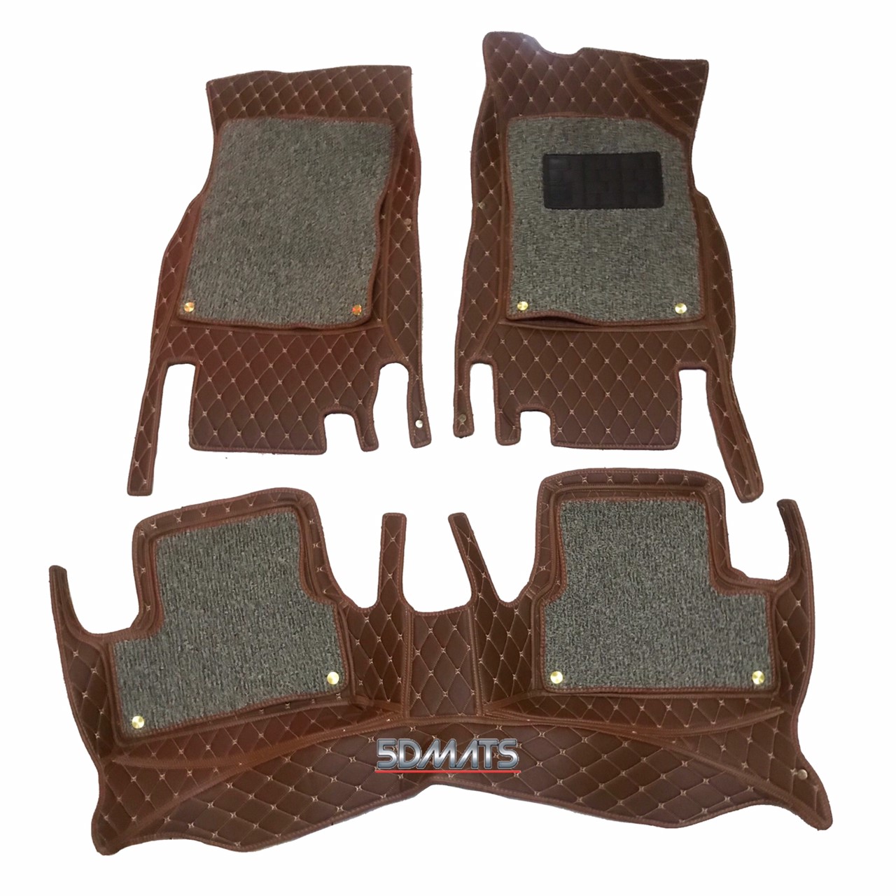 พรมปูพื้นรถยนต์ CHEVROLET CRUZE พรม6DVIP PLUS+ สีน้ำตาล เสริมใยดักฝุ่น+แผ่นปูท้าย เต็มคัน