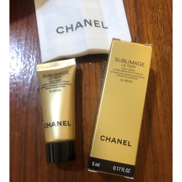 แท้ CHANEL SUBLIMAGE LE TEINT BEIGE เบอร์ 30 Best Seller ครีมรองพื้น ขนาดทดลอง 5 ML ของใหม่ พร้อมกล่อง