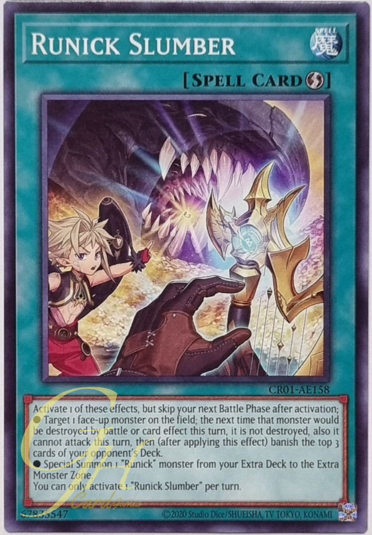 Yugioh [CR01-AE158] Runick Slumber (Common)