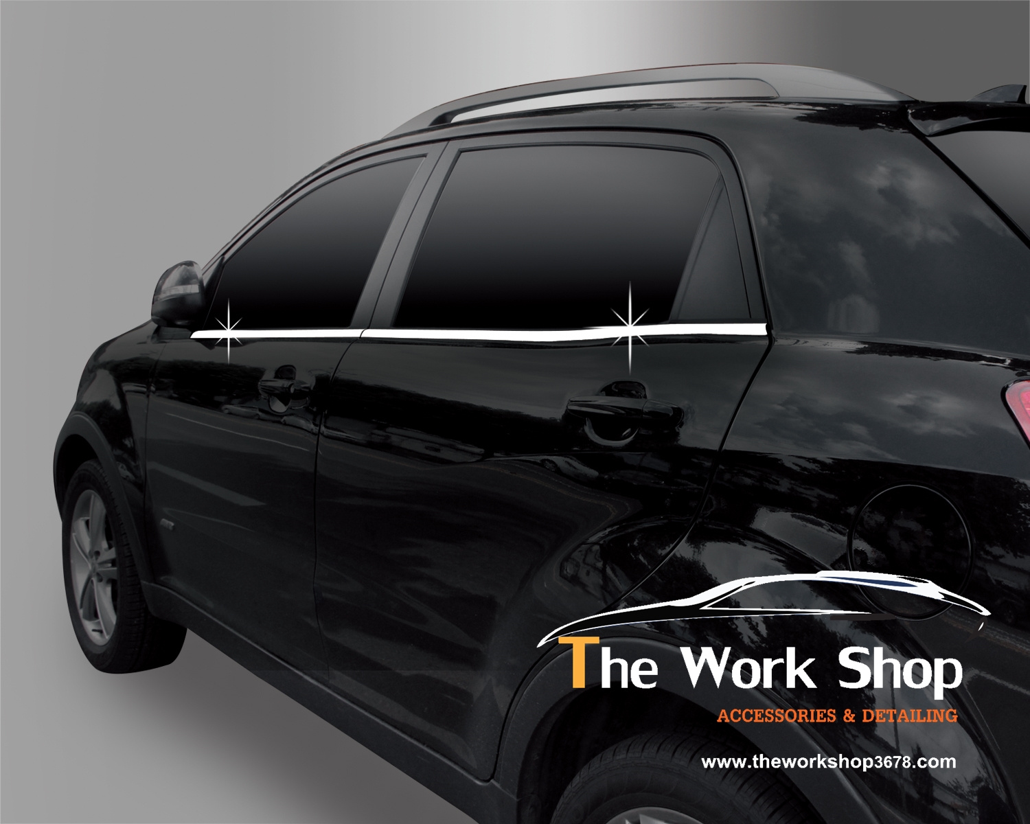 Window Accent for Korando( ชุดโครเมี่ยมแต่งขอบกระจกด้านล่าง )