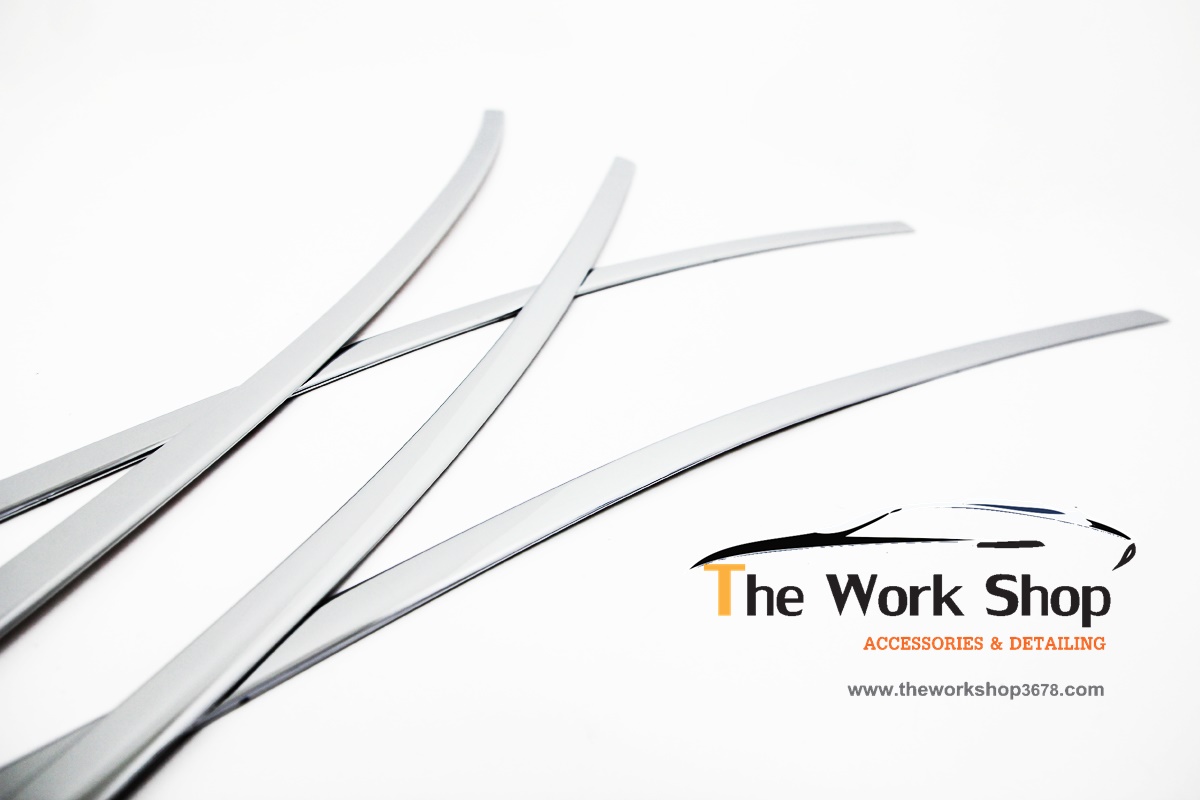 Luxury Chrome Sun Visor (Sangcarful) for Civic All New - ชุดคิ้วโครเมี่ยมแต่งขอบกระจกด้านล่าง