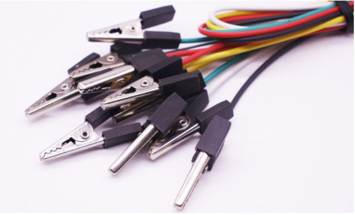 สายไฟหัวคลิปปากจระเข้ 5 เส้นยาว 40 ซม. สำหรับทดลองกับแผงMicro:bit