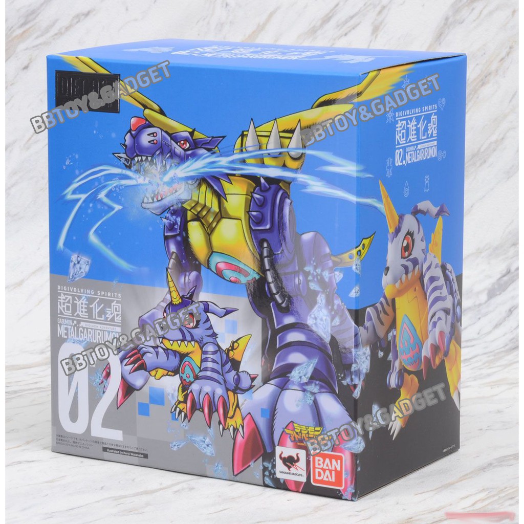 Digimon metalgarurumon digivolving sprit 02 diecast evolution figure ดิจิมอน เมทัลการุุรุมอน ฟิกเกอร์ แท้100%
