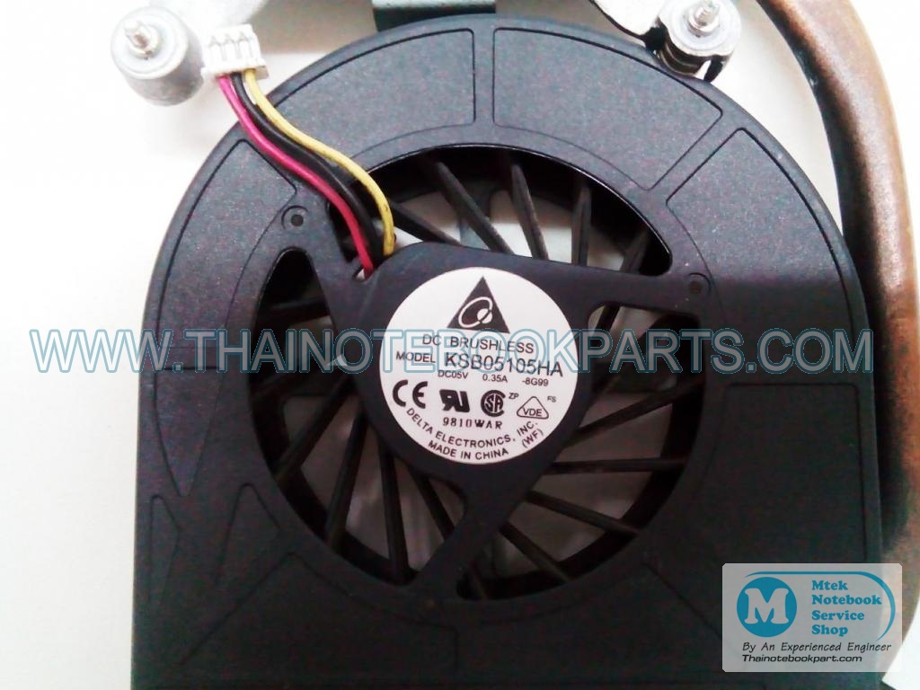 MT07762 พัดลมและฮีทซิงค์ระบายความร้อนโน้ตบุ๊ค HP PAVILION G60 SERIES Cooling Heatsink,Fan 60.4H516.011 A00 (มือสอง, มีพัดลม) 2