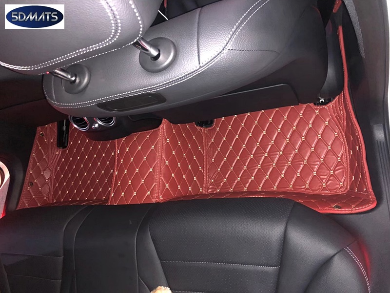 พรมปูพื้นรถยนต์MERCEDES-BENZ C300e W205 พรม6D VIP แบบหนาพิเศษ เต็มคัน (3ชิ้น)