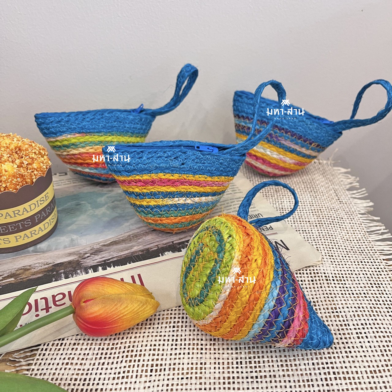 กระเป๋าป่าน กระเป๋าใส่เหรียญ กระเป๋าจิ๋ว กระเป๋าสตางค์ ของชำร่วย คละแบบ❤