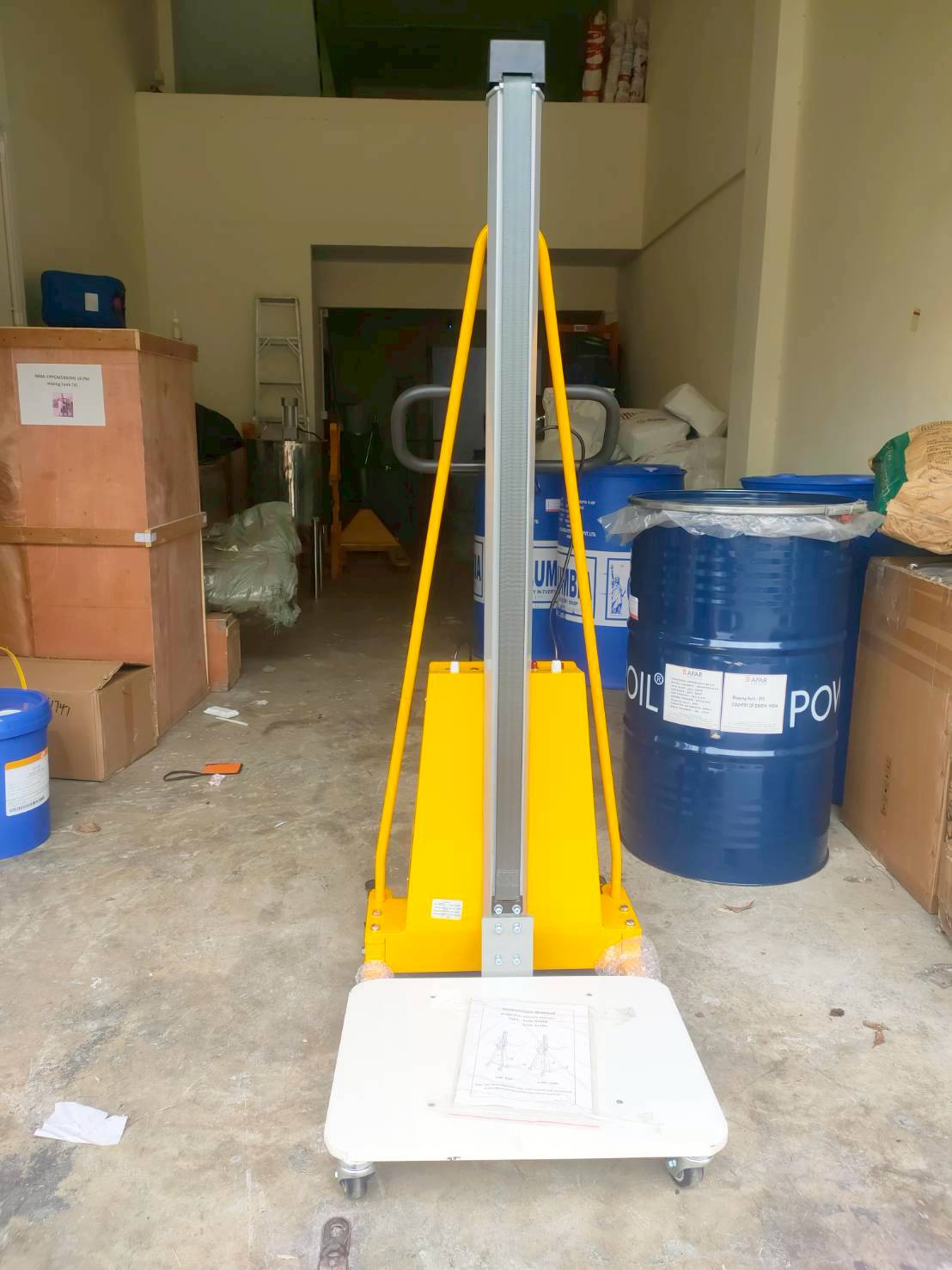 รถเข็นไฟฟ้า mini forklift workstation รถยก stacker ไฟฟ้า รุ่น 100kg/150kg.