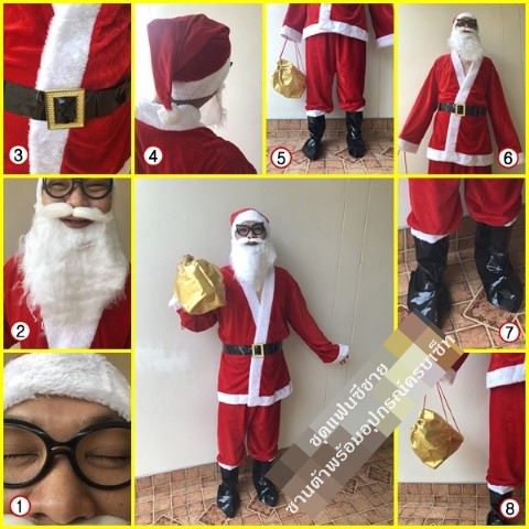 ชุดแฟนซีชาย ซานต้าพร้อมอุปกรณ์ครบเซ็ท