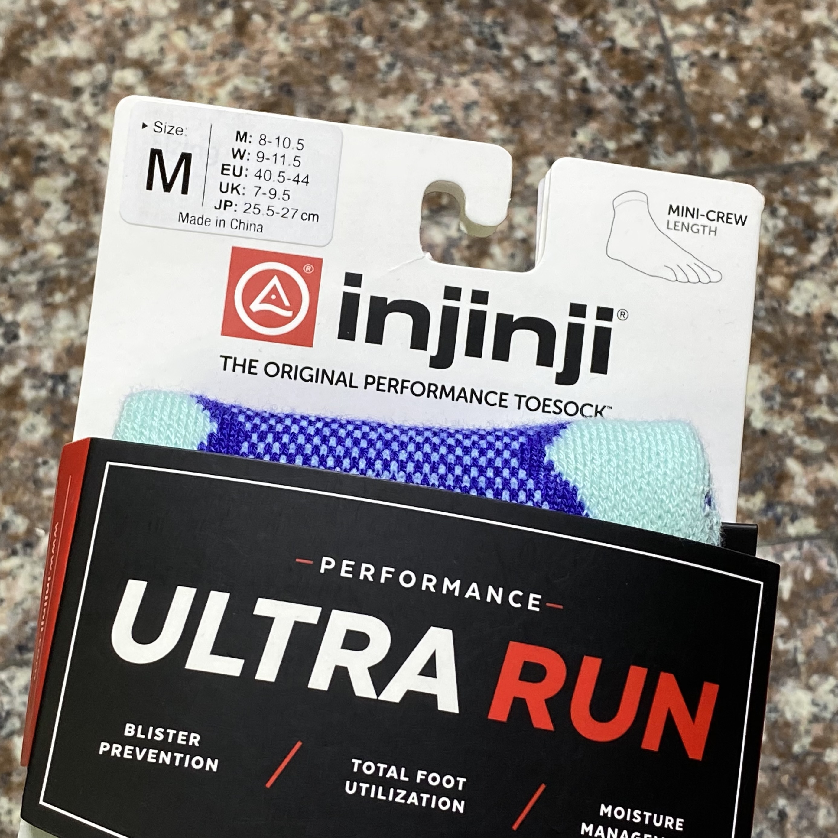 ถุงเท้าวิ่ง Injinji Ultra Run Mini Crew Socks (L)