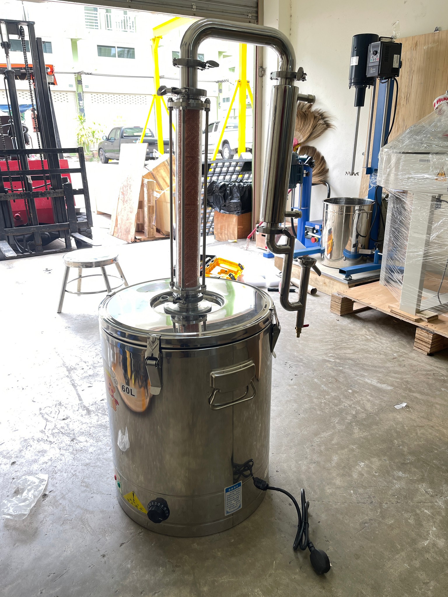 16593 yantai-06 เครื่องสกัด เครื่องกลั่นไฟฟ้า ทองแดง ขนาด 60 ลิตร