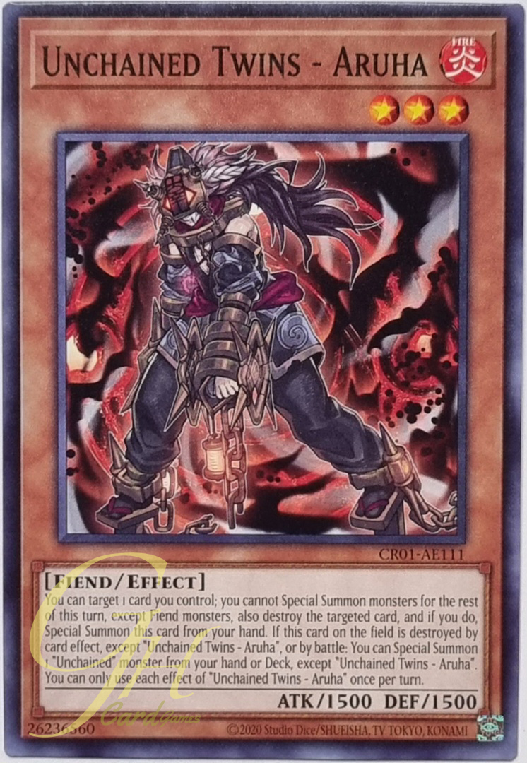 Yugioh [CR01-AE111] Unchained Twins - Aruha (Common)