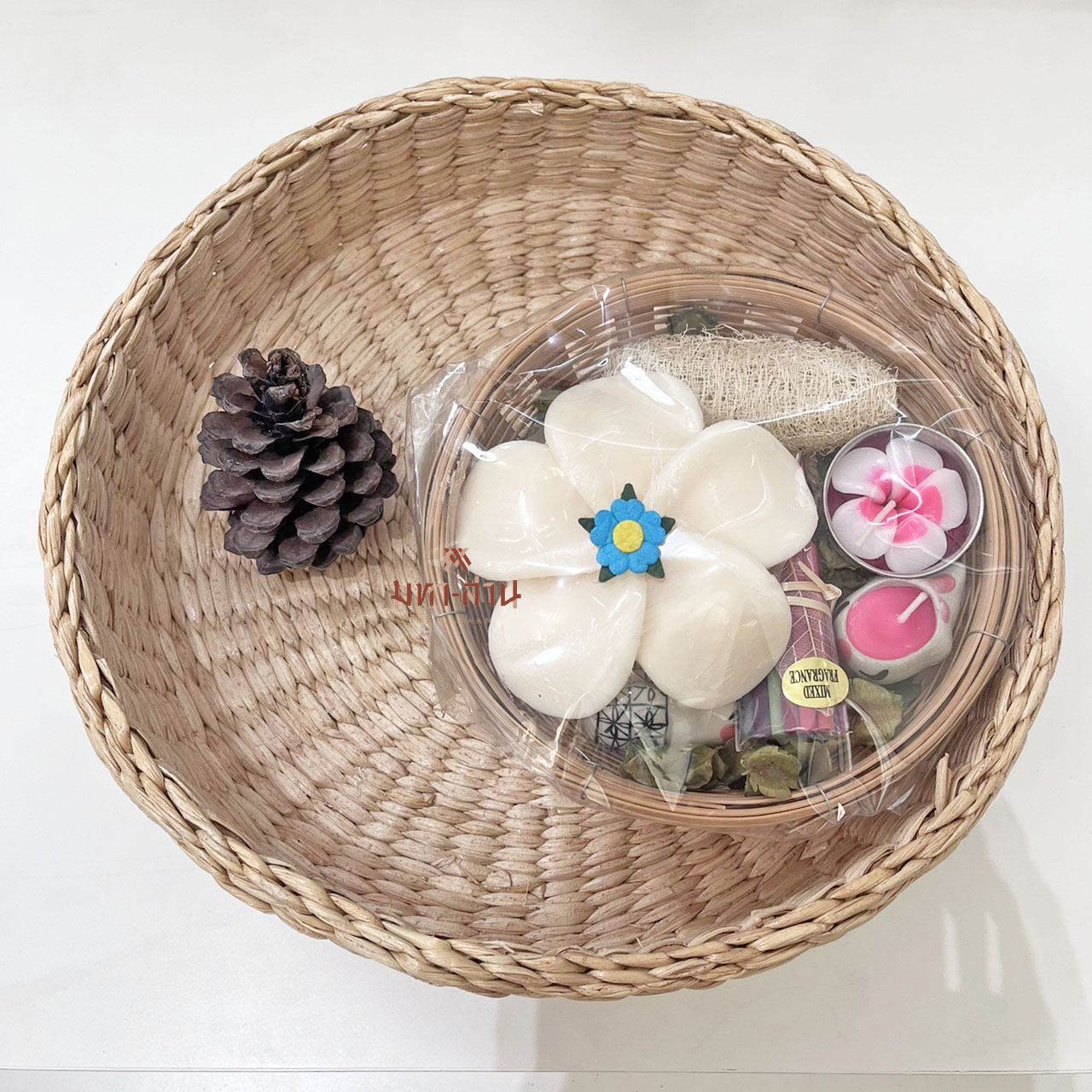 ถาดสานผักตบชวา ถาดผลไม้ ถาดอาหาร ถาดเสริฟ วัสดุธรรมชาติ🍃