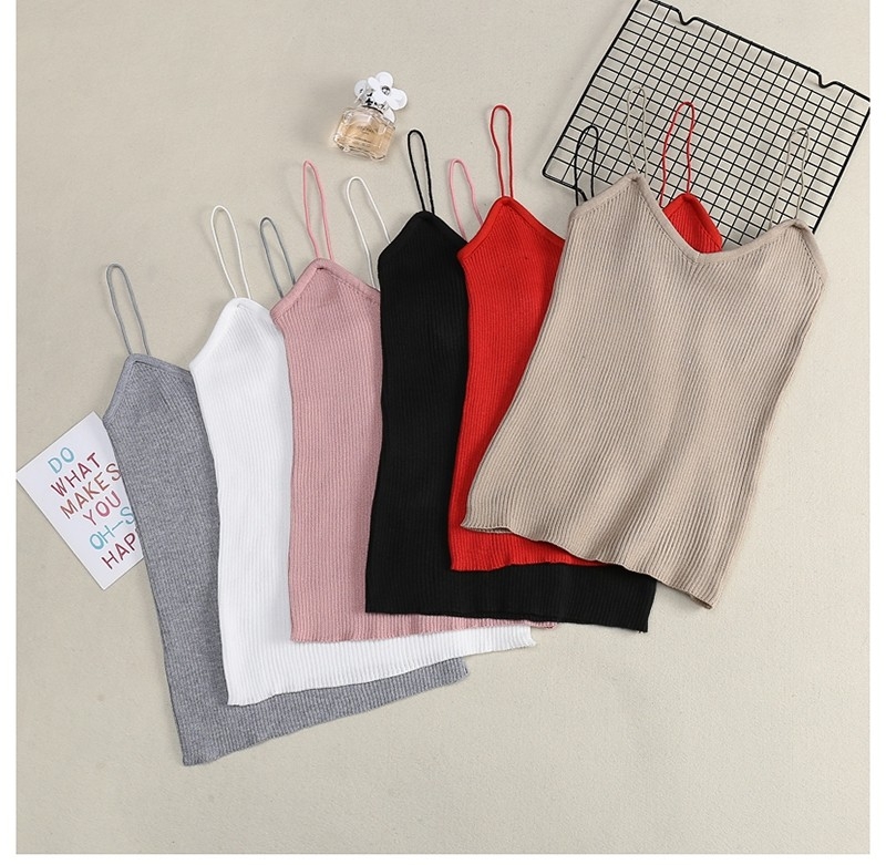 เสื้อสายเดี่ยวไหมพรม