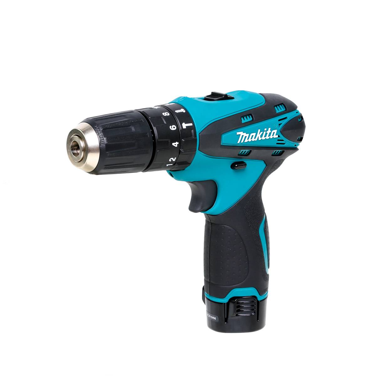 Makita MAKITA สว่านกระแทกไร้สาย 10.8 โวลต์ ขนาด 10 มม. (3/8 นิ้ว) รุ่น HP330DWE แรงบิดหมุน 22 นิวตันเมตร รวมแบตเตอรี่-แท่นชาร์จ (มากีต้า)