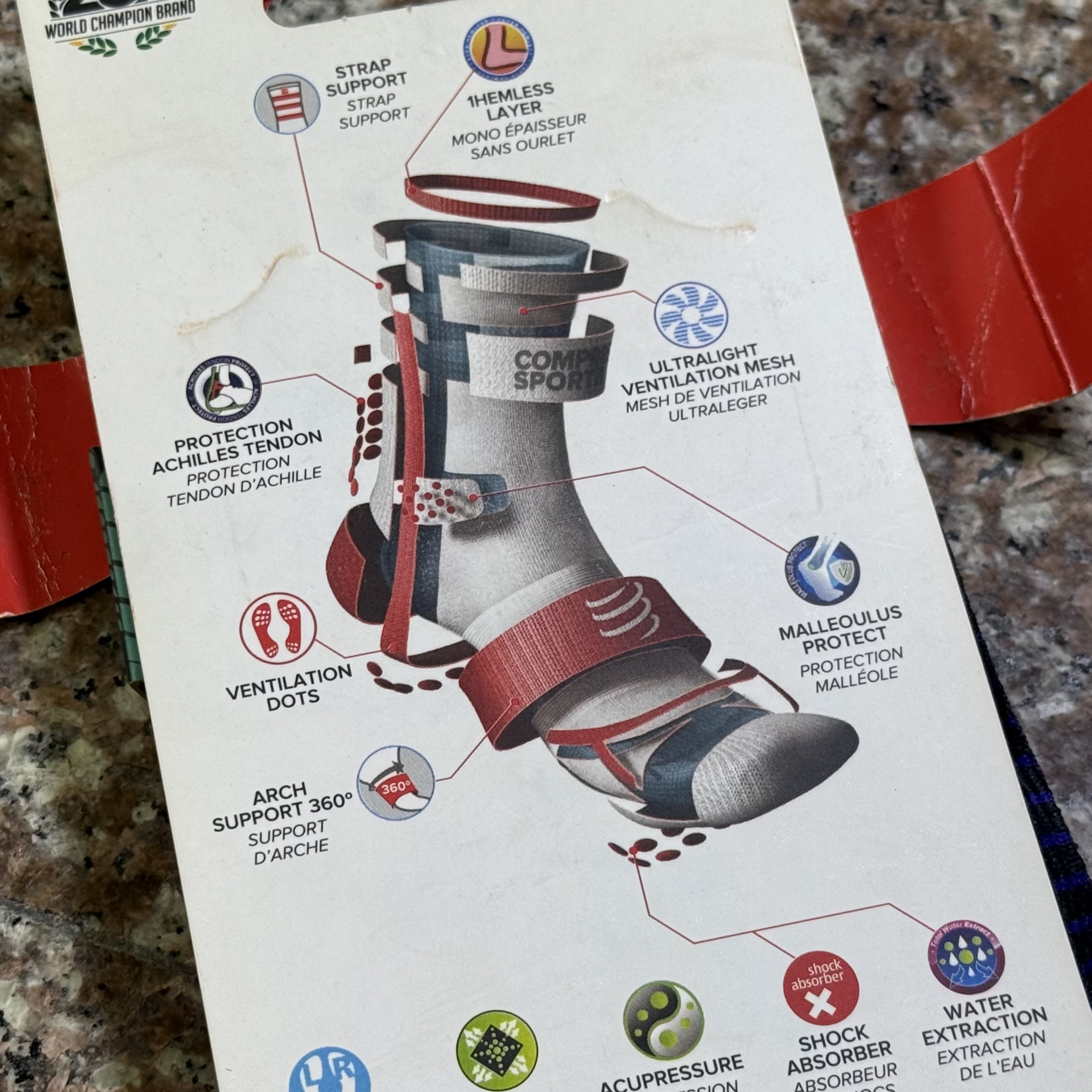 ถุงเท้าวิ่ง Compressport X KONA Running Crew Socks LIMITED (T2)