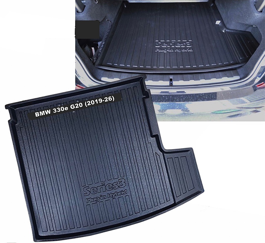 ถาดรองท้ายรถ BMW 330e G20 (2019-26) สวยงาม ทนทาน เข้ารูป ปกป้อง100%