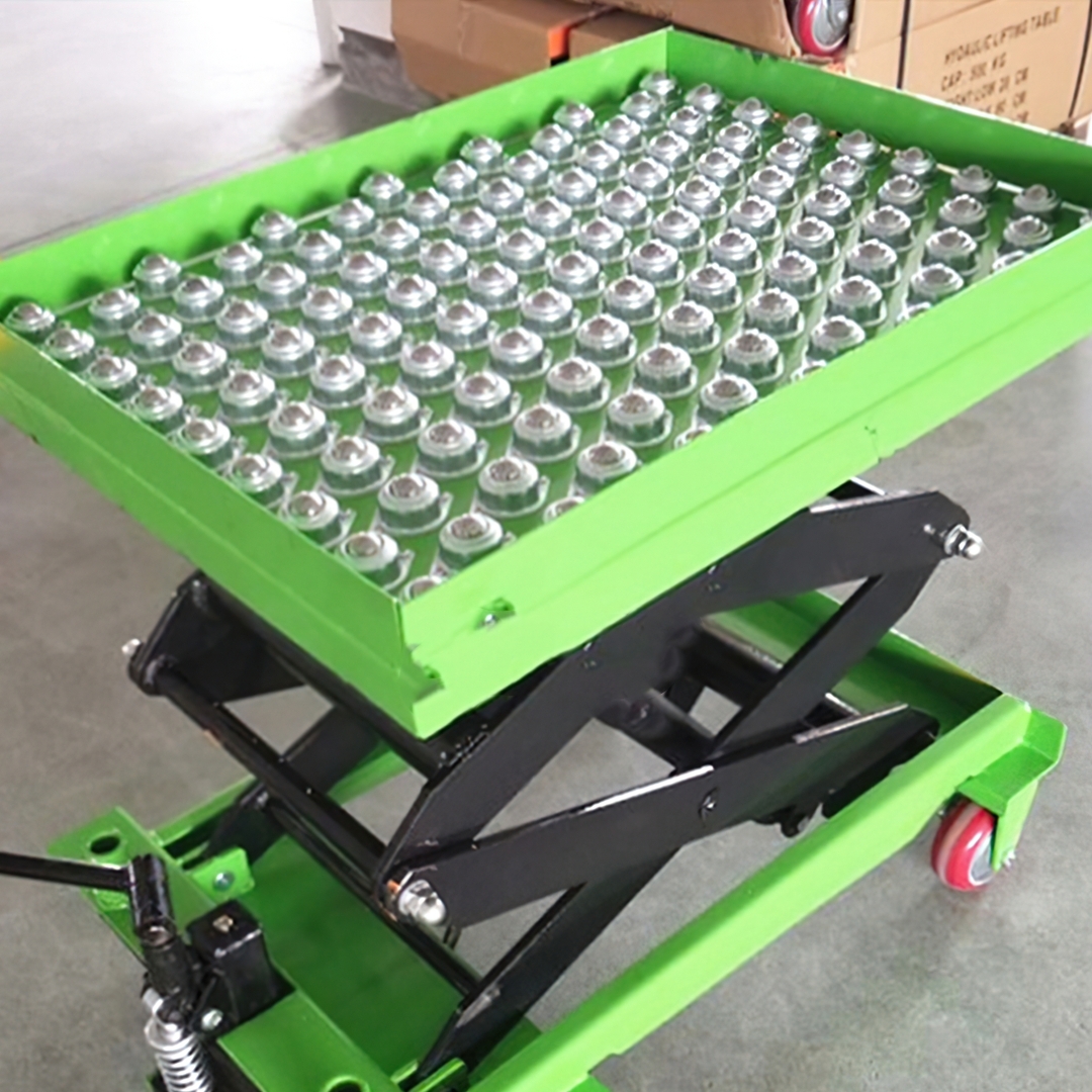 🌈รถเข็นท้องแบน ยกปรับระดับได้ รถเข็น4ล้อ รอบรับน้ำหนักได้สูงสุดถึง 1 ตัน รุ่น PT