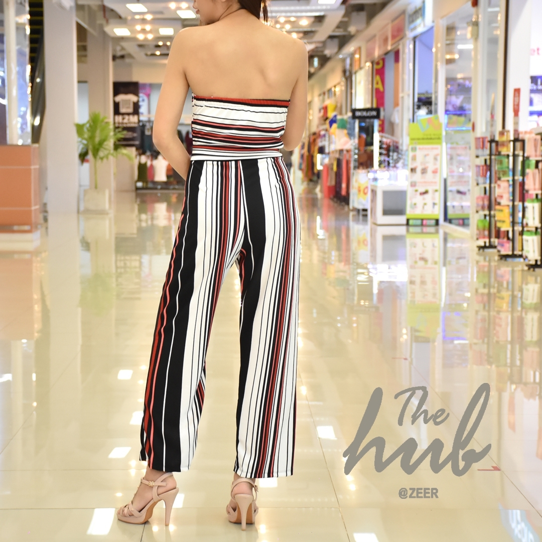 จั๊มสูทเกาะอกขายาว