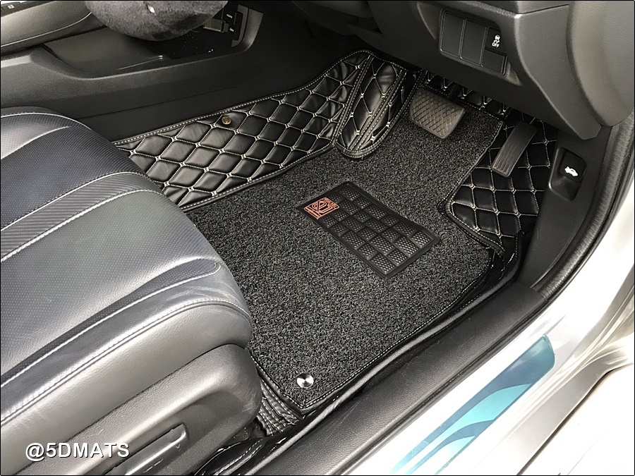 พรมปูพื้นรถยนต์ 7D HONDA JAZZ GE 2008-13 พรม7D QJ VIP เสริมใยดักฝุ่น หนาพิเศษ รวมแผ่นท้าย ปิดเบาะ เต็มคัน