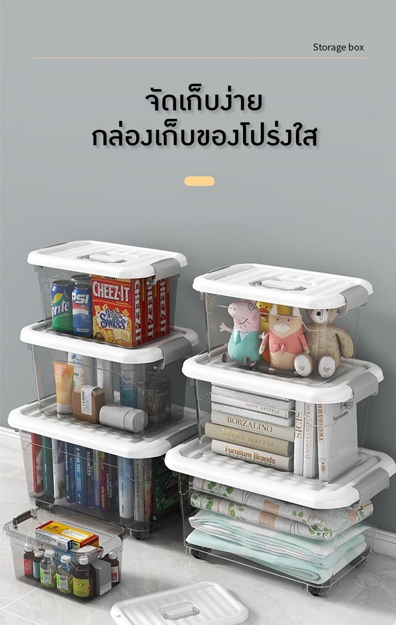 กล่องเก็บของพลาสติกใสอเนกประสงค์สำหรับใช้ในบ้าน! MCM