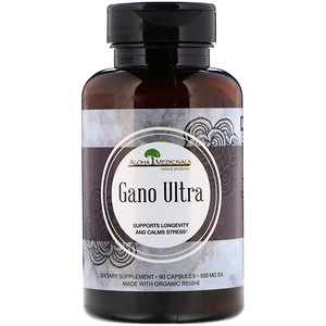 Aloha Medicinals Inc., Gano Ultra, Pure Reishi Capsules, 500 mg, 90 Capsules