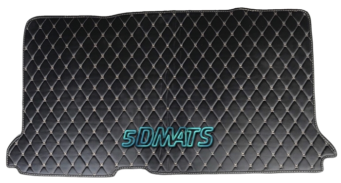 พรมปูพื้นรถยนต์ 6D หนาพิเศษ YARIS 2006-2013 สีดำด้ายครีม รวมแผ่นปูท้าย 4ชิ้น เต็มคัน