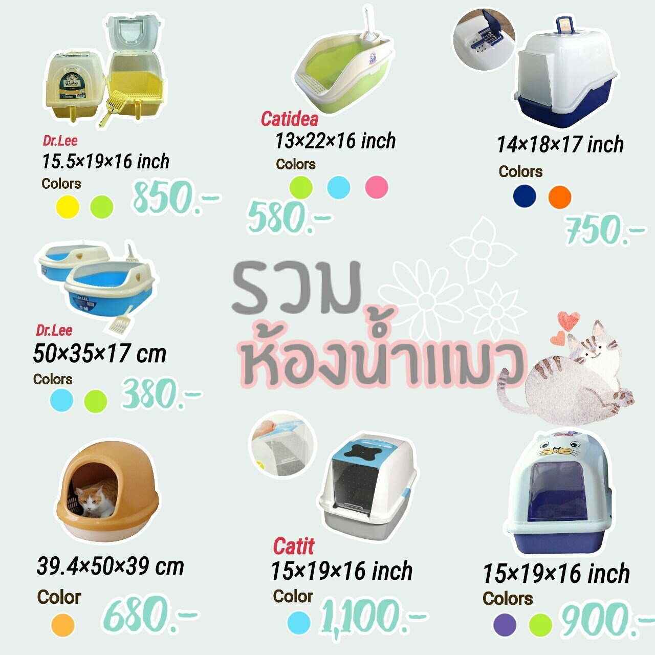 รวมห้องน้ำแมว หลากหลายรูปแบบ